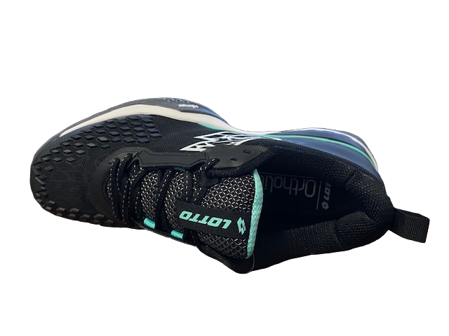 Lotto scarpa da tennis uomo Raptor Hyperpulse 100 SPD 215623 9FE all black-all white-green