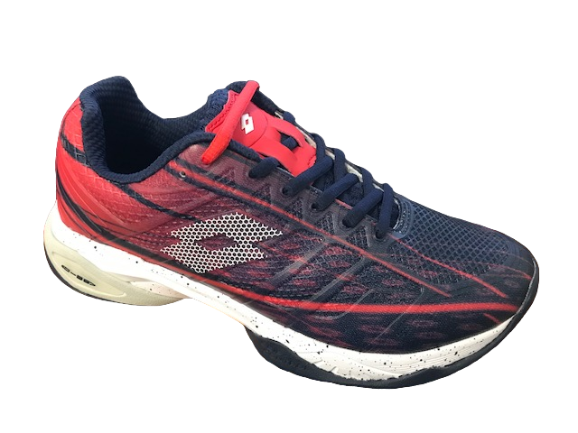 Lotto scarpa da uomo da Tennis Mirage 300 Speed 210734 9FJ blu rosso laterale