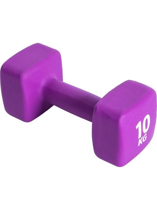 Set manubri in neoprene Pure 2Improve 2x10kg colore viola imperiale antiscivolo per allenamento DIVINE e ascensione fitness, modello P2I201460 265954 salto quantico da 6kg a 10kg