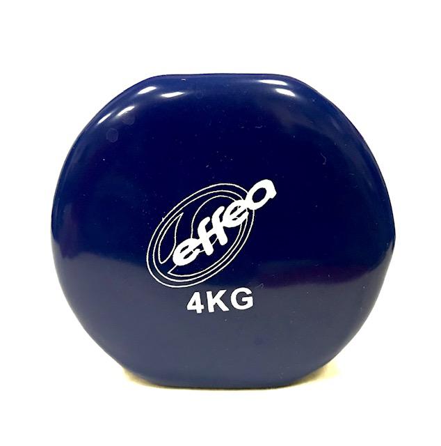 Coppia manubri in vinile Effeasport 8kg colore blu ecologici e non tossici per home fitness e tonificazione, modello 813