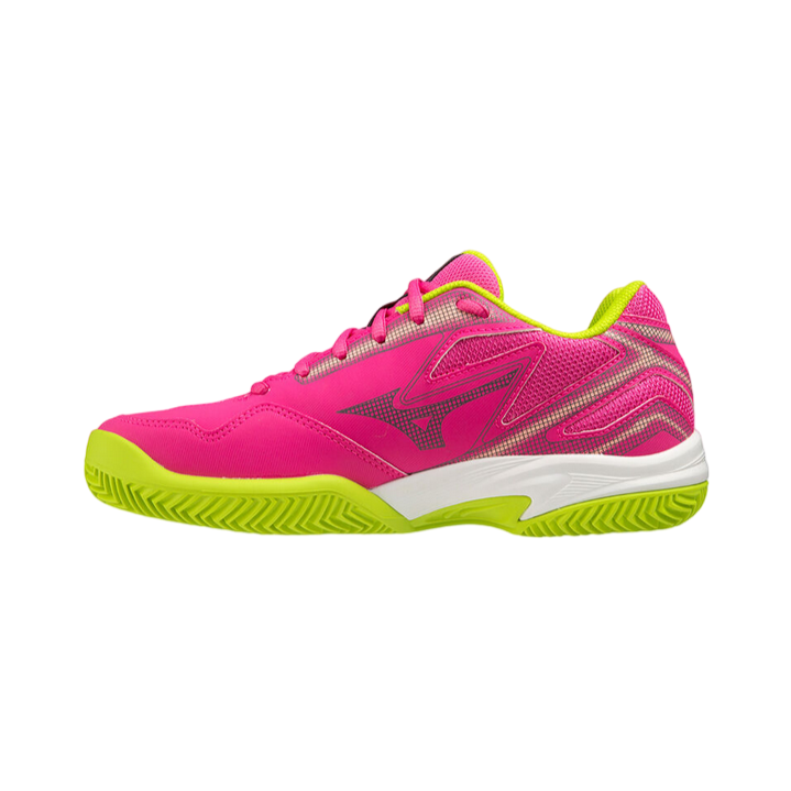 Mizuno Break Shot 4 61GB233666 scarpa da padel donna fuchsia giallo bianco supporto arcata plantare