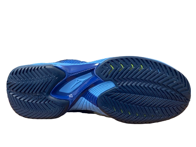 Mizuno Wave Exceed Tour 5 AC Scarpe Tennis Uomo Blu Bianco - 61GA227026 vista suala