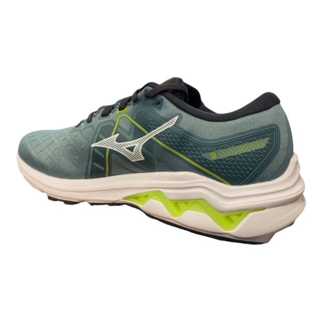 Scarpe da corsa Mizuno Wave Inspire 18 modello J1GC224401 colore blu sfumato bianco per uomo, vista laterale