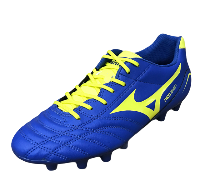 Mizuno scarpa da calcio da uomo Neo Shin MD P1GA141545 blu giallo lat