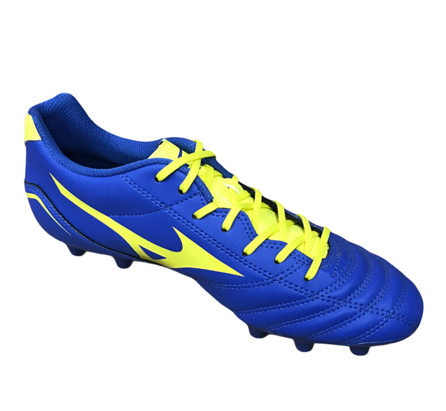 Mizuno scarpa da calcio da uomo Neo Shin MD P1GA141545 blu giallo laterale