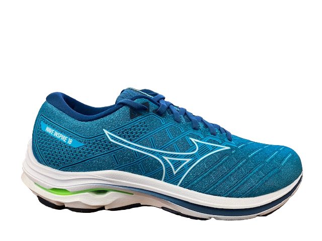 Mizuno scarpa da corsa da uomo Wave Inspire 18 J1GC224402 blu marocco bianco
