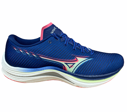 Mizuno scarpa da corsa da uomo Wave Rebellion J1GC211783 blu chiaro-rosa