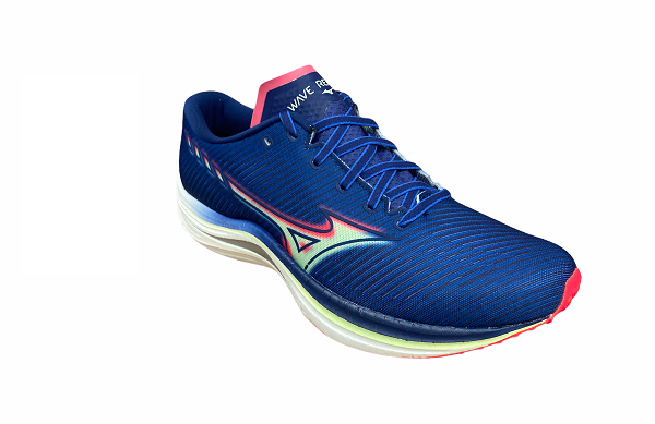 Mizuno scarpa da corsa da uomo Wave Rebellion J1GC211783 blu chiaro-rosa