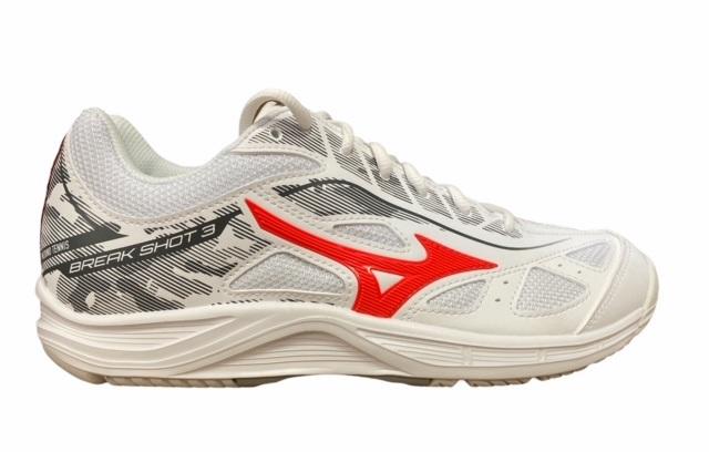 Mizuno scarpa da tennis Break Shot 3 AC 61GA214062 bianco rosso grigio frontale