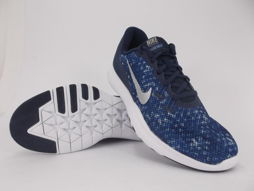 Nike Flex Trainer scarpa fitness da donna 7 917714 400 binary blue-metallic silver