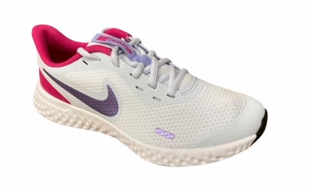 Nike Revolution 5 GS Ragazza Grigio Viola - Scarpe Running Junior 2