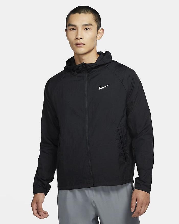 Nike felpa con cappuccio e cerniera intera Essential CU5358-010 nero argento