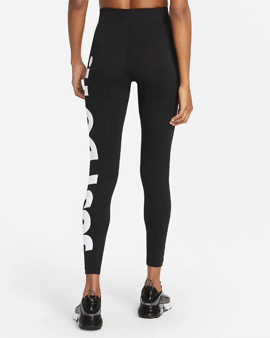 Nike pantalone sportivo da donna a Leggings a vita alta CZ8534-010 nero dietro