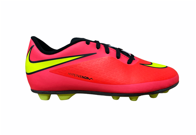 Nike scarpa da calcio da ragazzo Hypervenom Phade FG-R 599073 690 cremisi giallo frontale