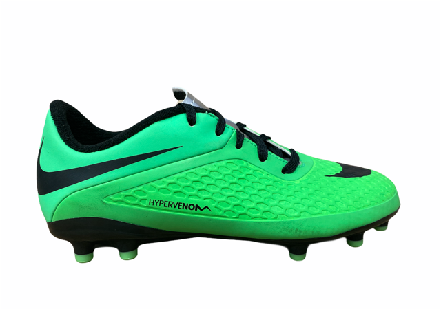 Nike scarpa da calcio da ragazzo Hypervenom Phelon FG 599062 303 verde nero frontale