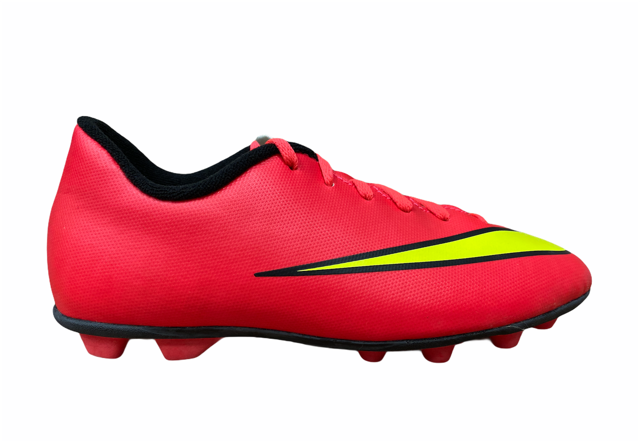 Nike scarpa da calcio da ragazzo Mercurial Vortex II FG-R 651642 690 fragola frontale