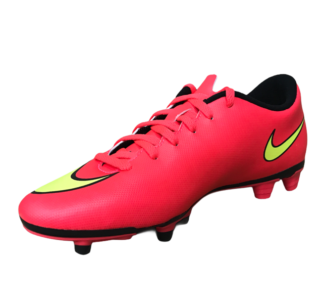 Nike scarpa da calcio da uomo Mercurial Vortex II FG 651647 690 cremisi giallo laterale