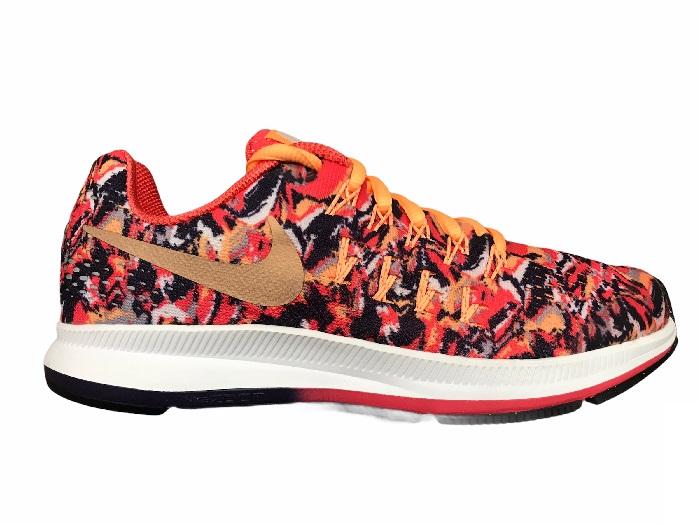Nike scarpa da corsa da ragazza Air Zoom Pegasus 33 Print 854170 800 arancio-rosso metallizzato