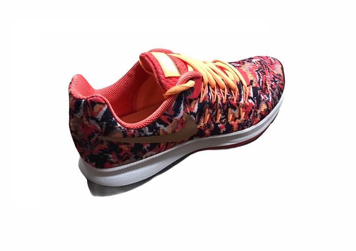 Nike scarpa da corsa da ragazza Air Zoom Pegasus 33 Print 854170 800 arancio-rosso metallizzato