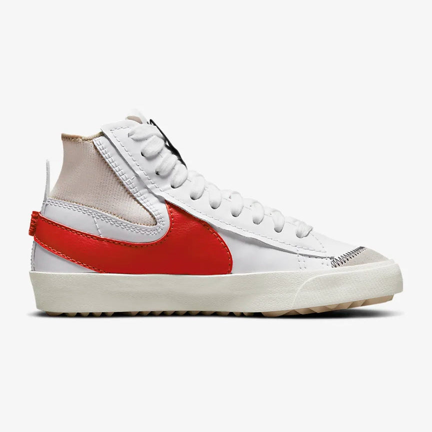 Nike scarpa sneakers unisex da adulto Blazer Mid &#39;77 Jumbo DD3111 102 bianco rosso 1