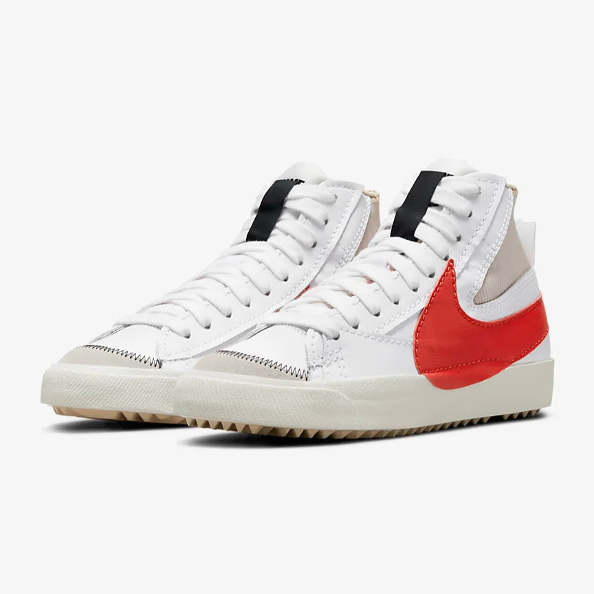 Nike scarpa sneakers unisex da adulto Blazer Mid &#39;77 Jumbo DD3111 102 bianco rosso 3