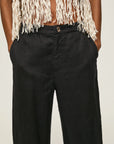 Pepe Jeans Pantalone casual Dritto in tessuto fluido PL211600 999 black