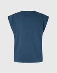 Pepe jeans maglietta senza manica con borchie Morgana PL505425 594 dulwich