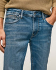 Pepe Jeans Pantalone jeans da uomo slim a vita media Hatch PM206323HP70 denim