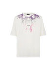 Phobia T-shirt unisex bianca con fulmini viola grigi fuxia PH00108PUGRFU