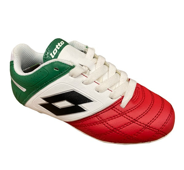Lotto scarpa da calcio Jr Stadio Potenza III 700 FG Q7444 Tricolore green-white-red