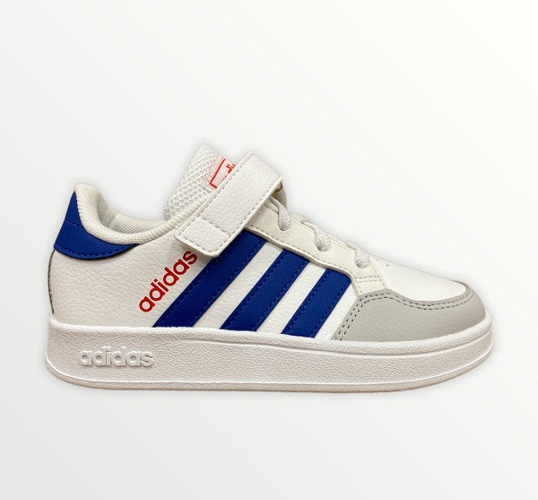 Adidas scarpa da ginnastica da bambino Breaknet C FZ0104 white-royal blue