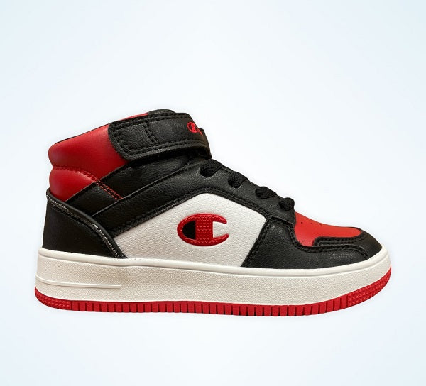 Champion scarpa sneakers da ragazzi Rebound 2.0 Mid S32262-CHA-KK001 nero bianco rosso