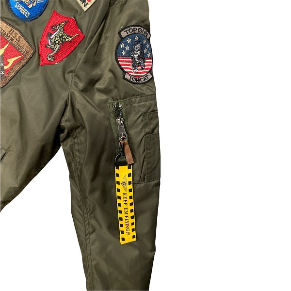 Top Gun giubbotto bomber da adulto Hollywood 51678 52387 146 verde militare