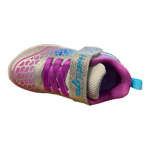 Skechers scarpa da ginnastica da bambina con le luci Light Sweetheart Lights Lovely 302312N-SMLT argento