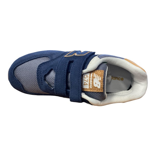 New Balance Scarpa sneakers da ragazzo con strappo PV574AB1 blu-grigio
