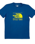 The North Face maglietta manica corta da uomo Foundation Graphic NF0A55EFM191 blu chiaro