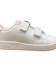 Adidas scarpa sneakers da bambina Advantage CF I GW0454 bianco-rosa