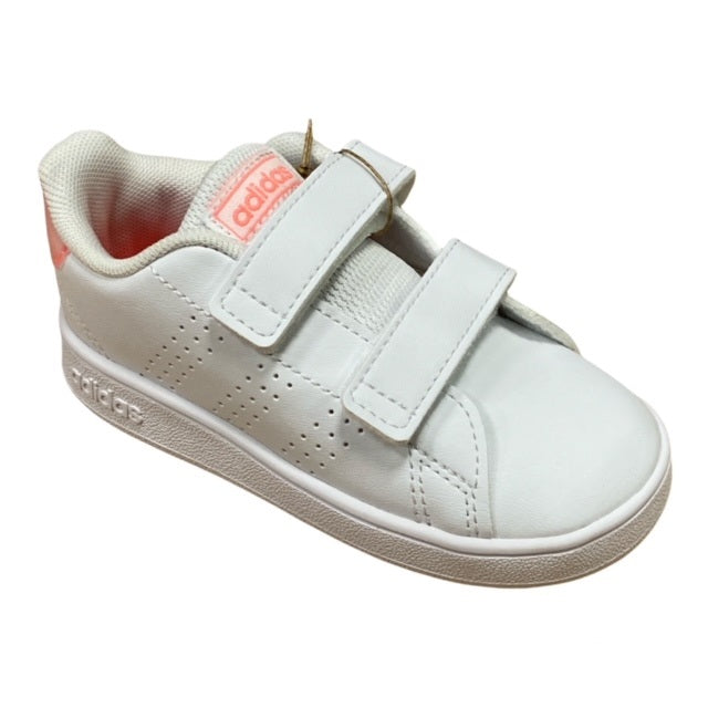 Adidas scarpa sneakers da bambina Advantage CF I GW0454 bianco-rosa