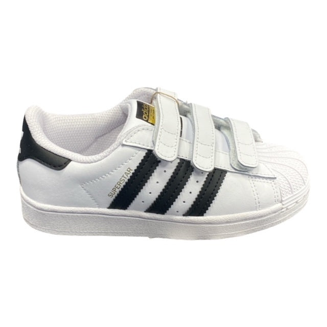 Adidas Originals scarpa sneakers da bambino con strappo Superstar CF C EF4838 bianco nero