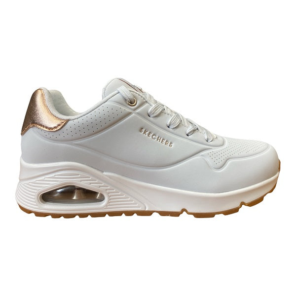 Skechers scarpa sneakers da donna Uno Golden Air 177094/WHT bianco