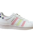 Adidas Originals scarpa sneakers da ragazza Superstar GY3330 bianco limone rosa