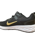 Nike scarpa da ginnastica Revolution 6 DD1095 002 black-metallic gold-white