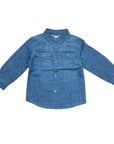 Levi's Kids Camicia da ragazzo in jeans Barstow Western 9E6866 M28 blu chiaro