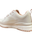 Skechers scarpa sneakers da donna Bobs Squad 3 Star Flight 117186/WLPK bianco rosa
