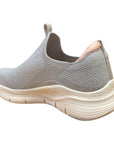 Skechers scarpa sneakers da donna Arch Fit Keep IT UP 149415/LGPK grigio chiaro-rosa