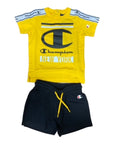 Champion Completino da bambino maglietta e pantaloncino 305997 YS011 LCD giallo-nero