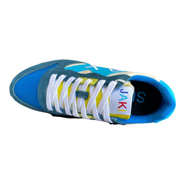 Sun68 scarpa sneakers da uomo Jaki Party Multicolors Z32116 7031 ottanio-bianco panna