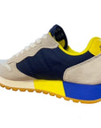 Sun68 Jaki Tricolors scarpa da uomo Z32111 0107 bianco-navy blu