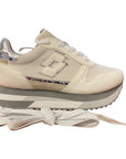 Lotto Leggenda scarpa sneakers da donna Wedge Pearl 217877 97W bianco avena-marrone