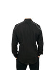 Censured camicia da uomo in lino collo coreana SM3693T LISM90 black